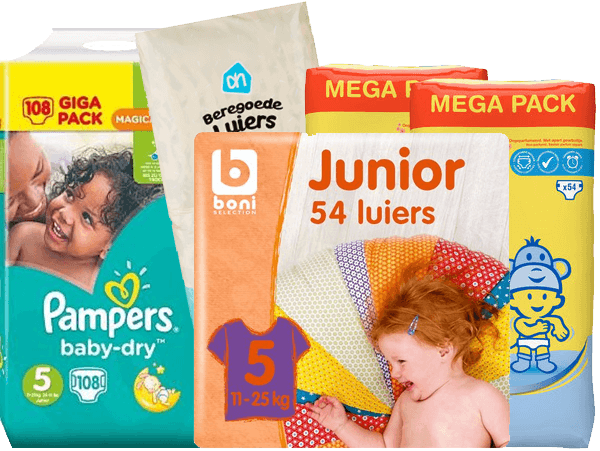 Fragiel Bediening mogelijk Informeer Luiers & Pampers Maat 5 promoties -75% - Luiergids