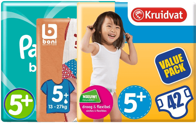 stoom NieuwZeeland Achteruit Luiers & Pampers Maat 5+ promoties -75% - Luiergids